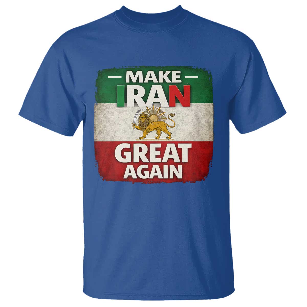 Make Iran Great Again T Shirt MIGA Vintage Persian Lion Flag