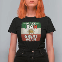 Make Iran Great Again T Shirt For Women MIGA Vintage Persian Lion Flag