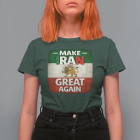 Make Iran Great Again T Shirt For Women MIGA Vintage Persian Lion Flag
