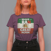Make Iran Great Again T Shirt For Women MIGA Vintage Persian Lion Flag