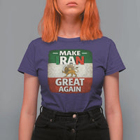Make Iran Great Again T Shirt For Women MIGA Vintage Persian Lion Flag