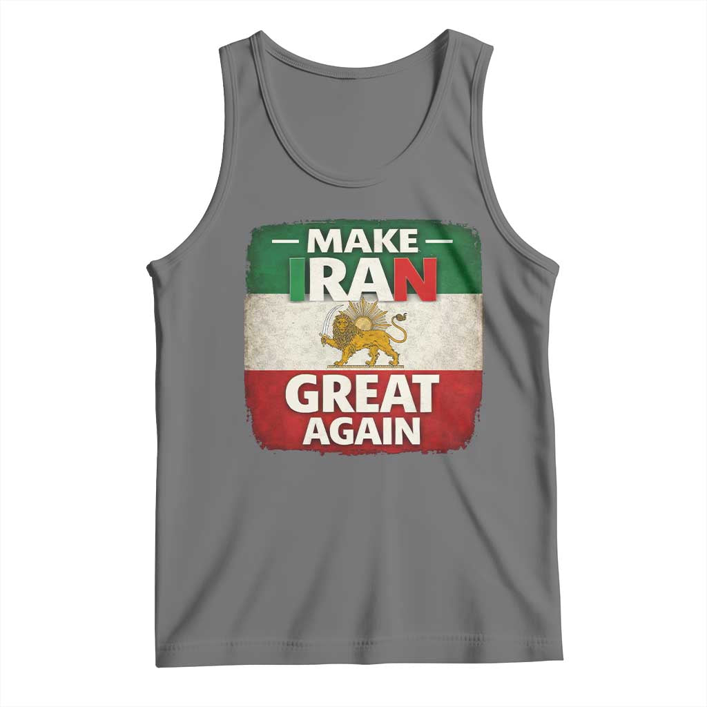 Make Iran Great Again Tank Top MIGA Vintage Persian Lion Flag