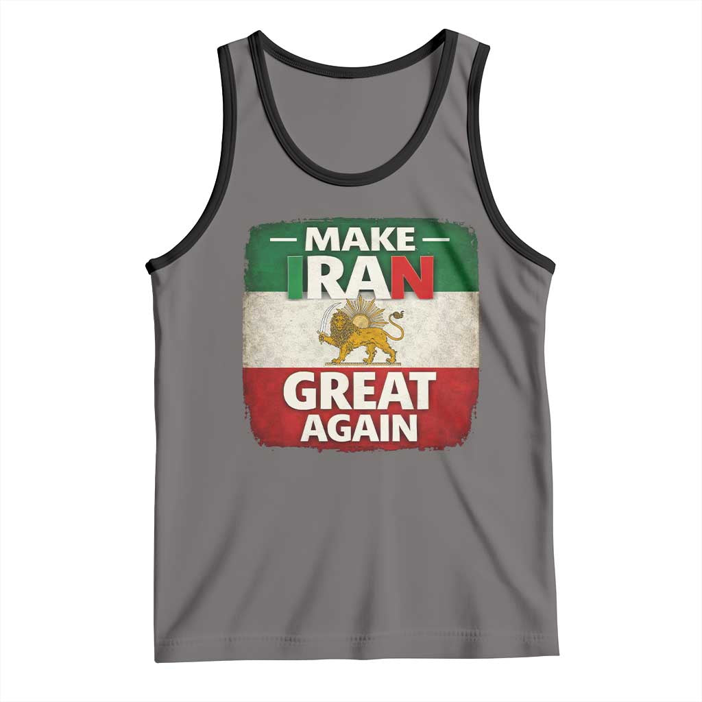 Make Iran Great Again Tank Top MIGA Vintage Persian Lion Flag