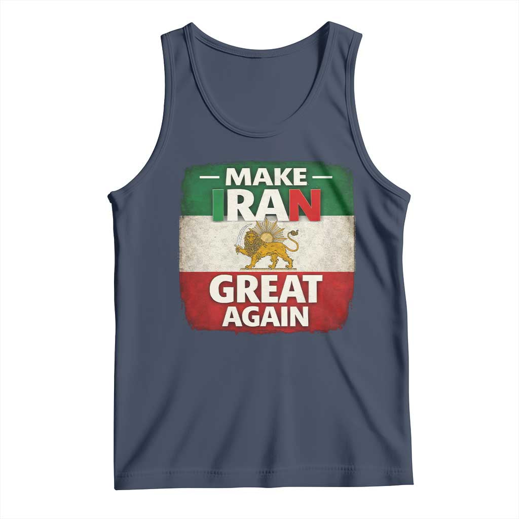 Make Iran Great Again Tank Top MIGA Vintage Persian Lion Flag