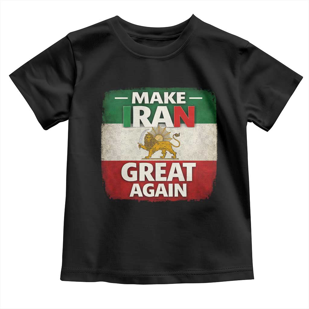 Make Iran Great Again Toddler T Shirt MIGA Vintage Persian Lion Flag