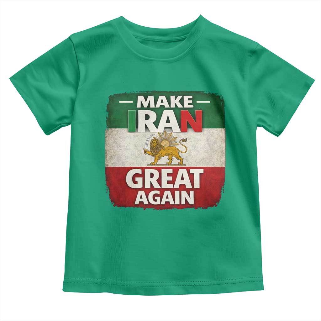 Make Iran Great Again Toddler T Shirt MIGA Vintage Persian Lion Flag