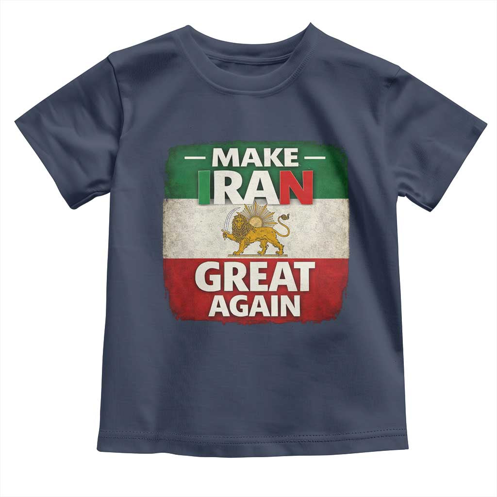 Make Iran Great Again Toddler T Shirt MIGA Vintage Persian Lion Flag