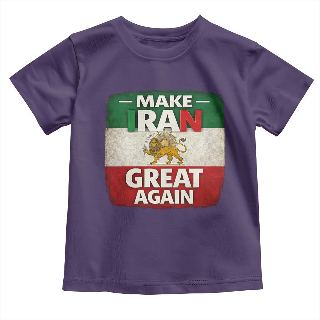 Make Iran Great Again Toddler T Shirt MIGA Vintage Persian Lion Flag