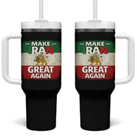 Make Iran Great Again Tumbler With Handle MIGA Vintage Persian Lion Flag