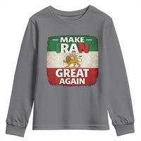 Make Iran Great Again Youth Sweatshirt MIGA Vintage Persian Lion Flag