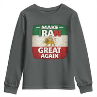 Make Iran Great Again Youth Sweatshirt MIGA Vintage Persian Lion Flag