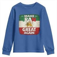 Make Iran Great Again Youth Sweatshirt MIGA Vintage Persian Lion Flag