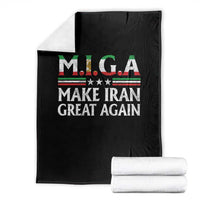 Make Iran Great Again Throw Blanket MIGA Emblem Of Iran Persian Lion Flag