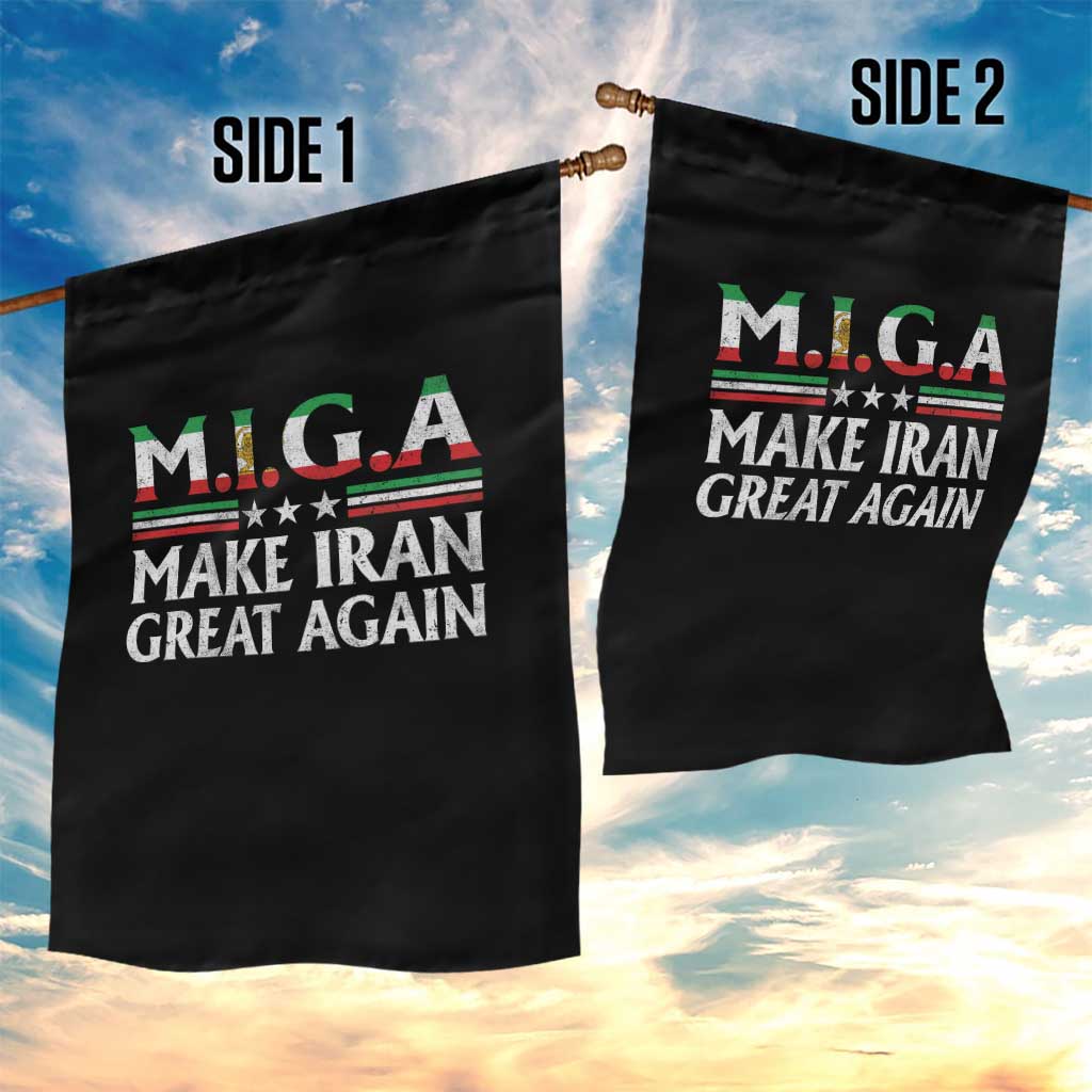 Make Iran Great Again Garden Flag MIGA Emblem Of Iran Persian Lion Flag