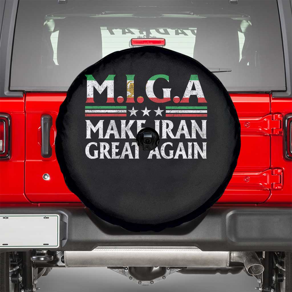 Make Iran Great Again Spare Tire Cover MIGA Emblem Of Iran Persian Lion Flag