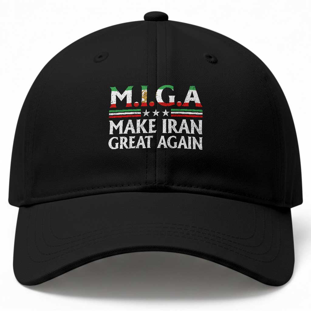 Make Iran Great Again Baseball Cap MIGA Emblem Of Iran Persian Lion Flag