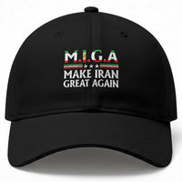 Make Iran Great Again Baseball Cap MIGA Emblem Of Iran Persian Lion Flag