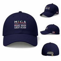 Make Iran Great Again Baseball Cap MIGA Emblem Of Iran Persian Lion Flag