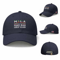Make Iran Great Again Baseball Cap MIGA Emblem Of Iran Persian Lion Flag