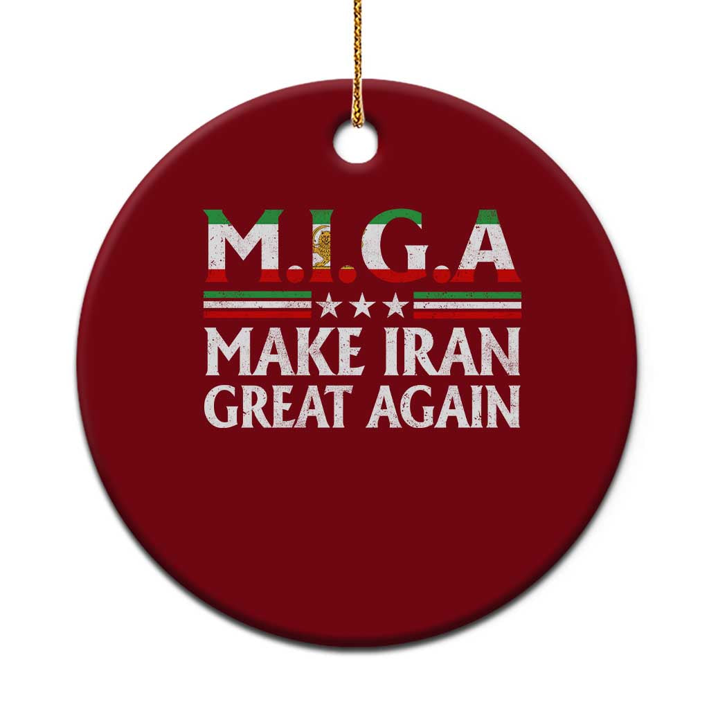 Make Iran Great Again Ceramic Ornament MIGA Emblem Of Iran Persian Lion Flag