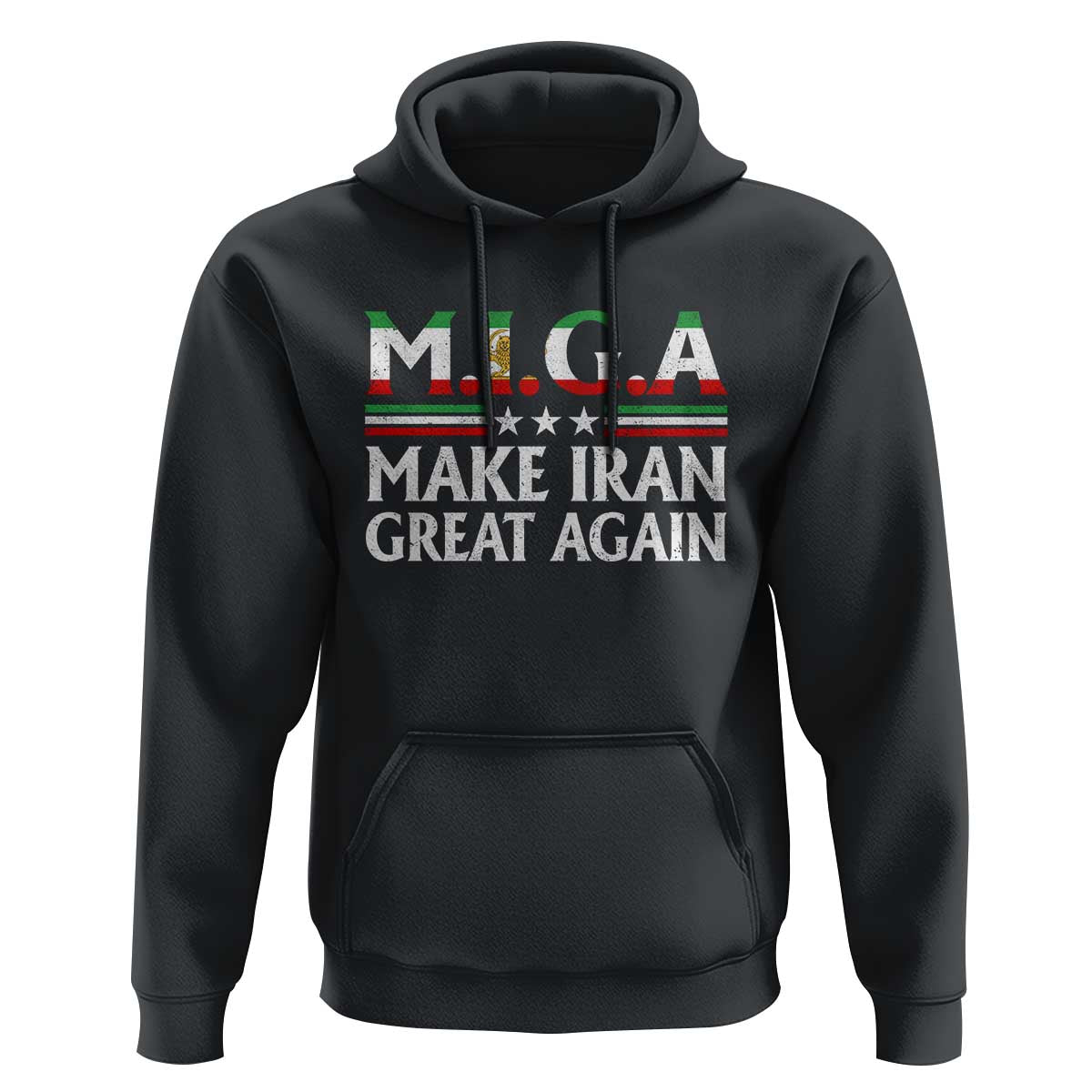 Make Iran Great Again Hoodie MIGA Emblem Of Iran Persian Lion Flag