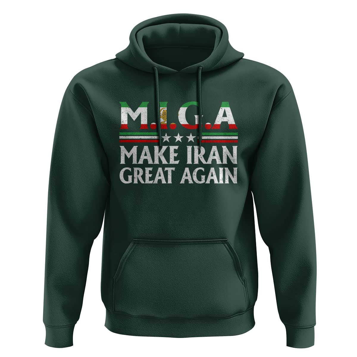 Make Iran Great Again Hoodie MIGA Emblem Of Iran Persian Lion Flag