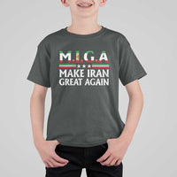 Make Iran Great Again T Shirt For Kid MIGA Emblem Of Iran Persian Lion Flag