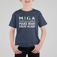 Make Iran Great Again T Shirt For Kid MIGA Emblem Of Iran Persian Lion Flag
