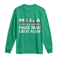 Make Iran Great Again Long Sleeve Shirt MIGA Emblem Of Iran Persian Lion Flag