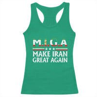 Make Iran Great Again Racerback Tank Top MIGA Emblem Of Iran Persian Lion Flag