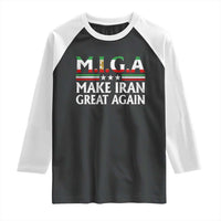 Make Iran Great Again Raglan Shirt MIGA Emblem Of Iran Persian Lion Flag