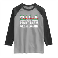 Make Iran Great Again Raglan Shirt MIGA Emblem Of Iran Persian Lion Flag