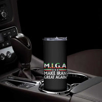 Make Iran Great Again Skinny Tumbler MIGA Emblem Of Iran Persian Lion Flag
