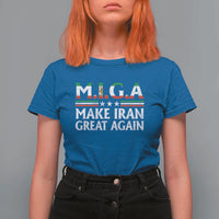 Make Iran Great Again T Shirt For Women MIGA Emblem Of Iran Persian Lion Flag