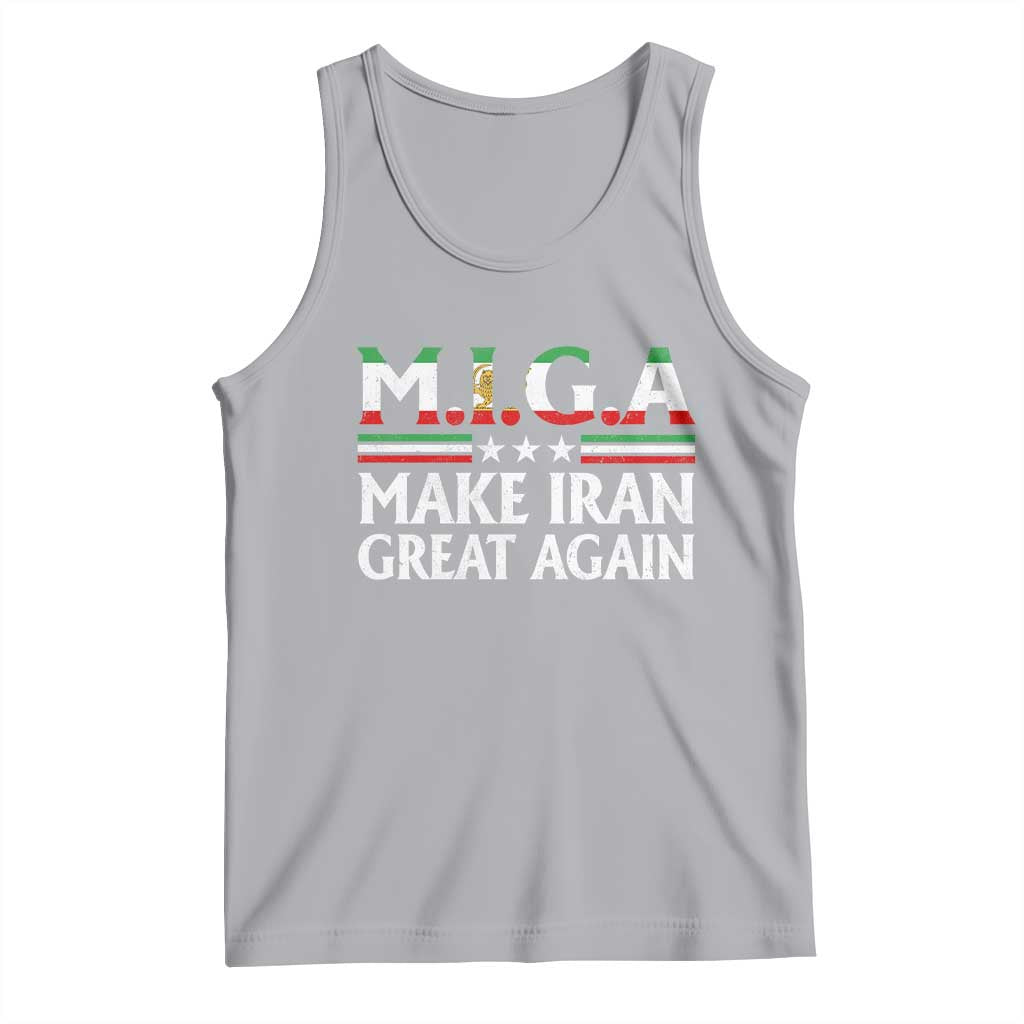 Make Iran Great Again Tank Top MIGA Emblem Of Iran Persian Lion Flag