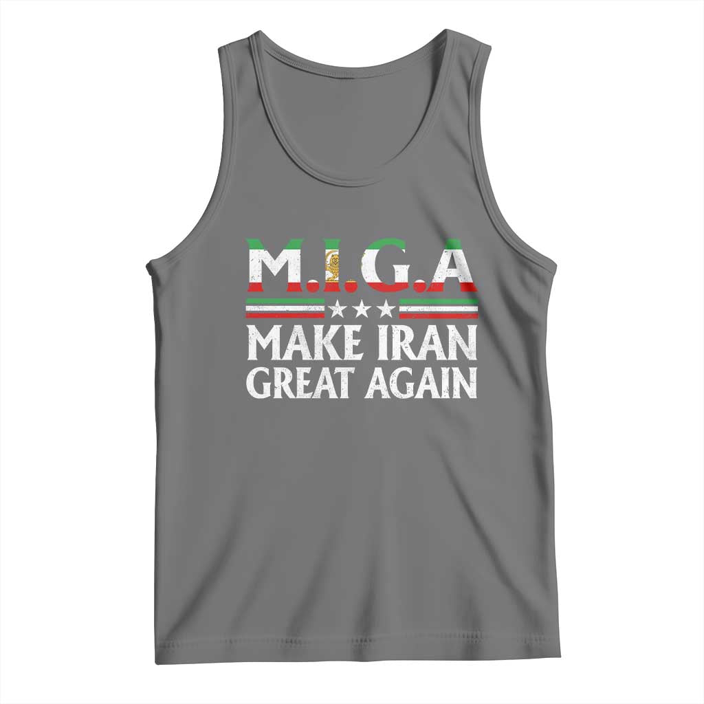 Make Iran Great Again Tank Top MIGA Emblem Of Iran Persian Lion Flag