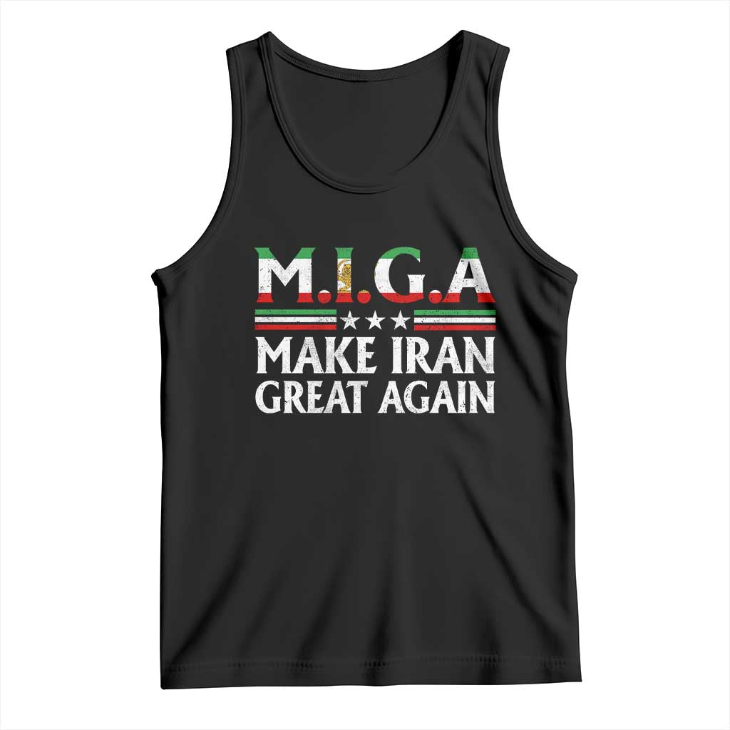 Make Iran Great Again Tank Top MIGA Emblem Of Iran Persian Lion Flag