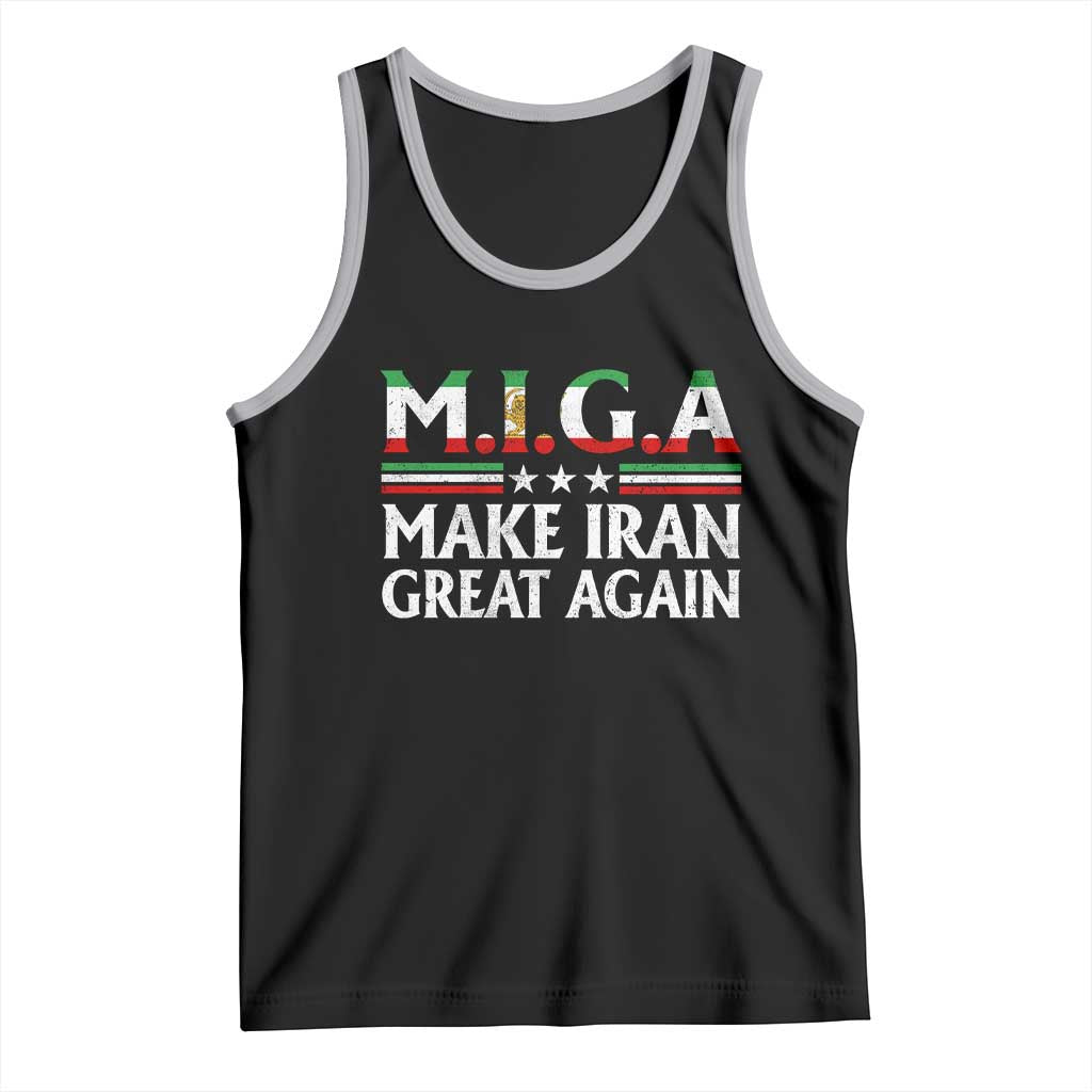 Make Iran Great Again Tank Top MIGA Emblem Of Iran Persian Lion Flag