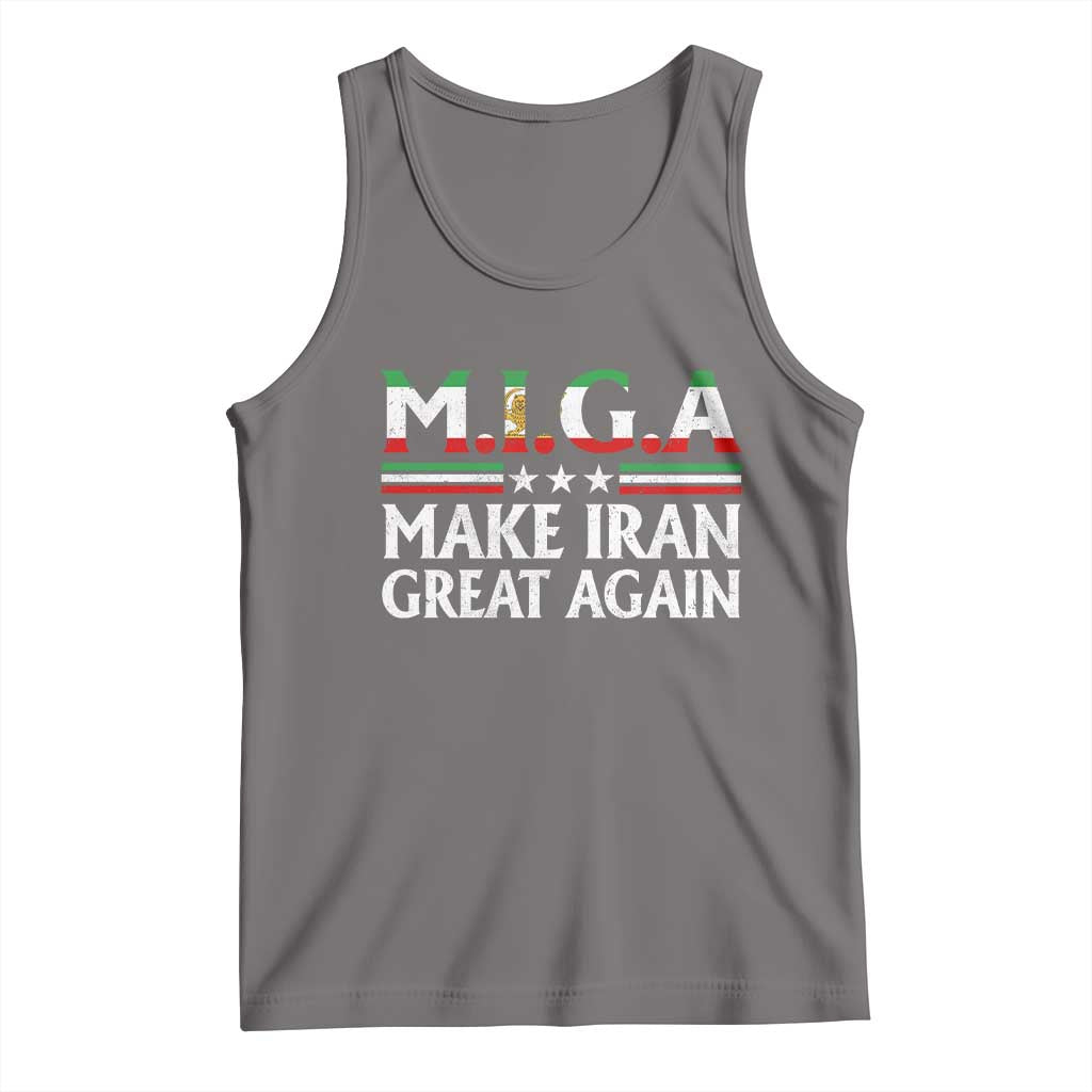 Make Iran Great Again Tank Top MIGA Emblem Of Iran Persian Lion Flag
