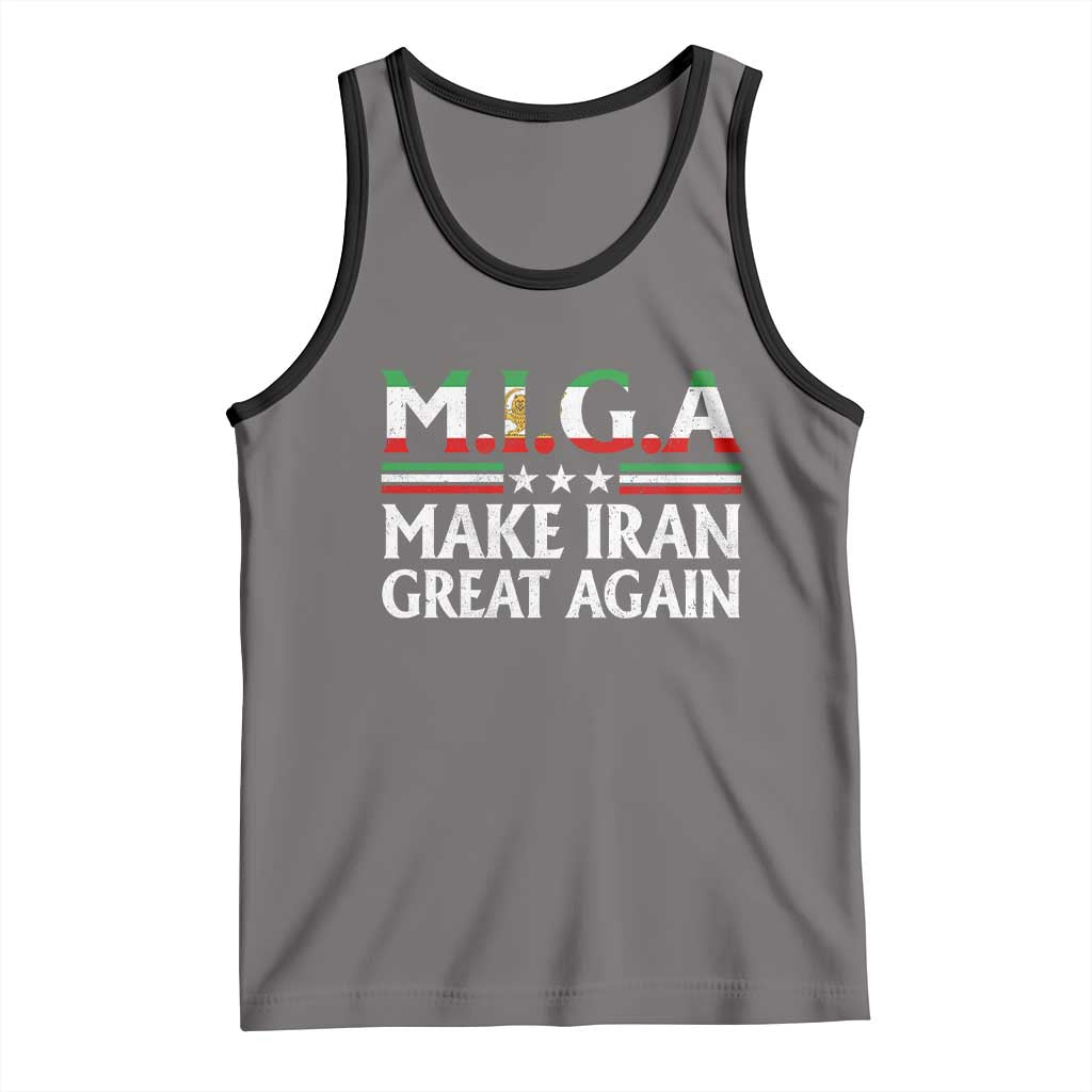 Make Iran Great Again Tank Top MIGA Emblem Of Iran Persian Lion Flag