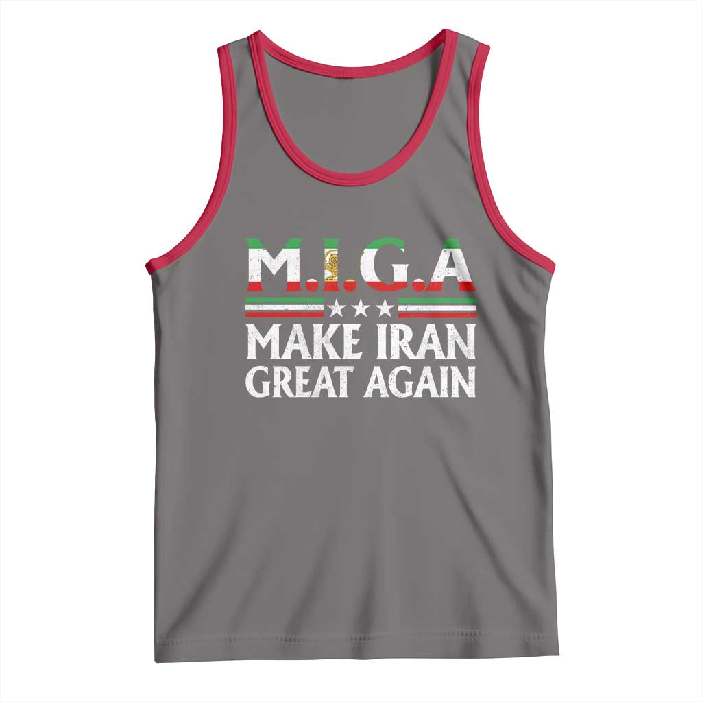 Make Iran Great Again Tank Top MIGA Emblem Of Iran Persian Lion Flag