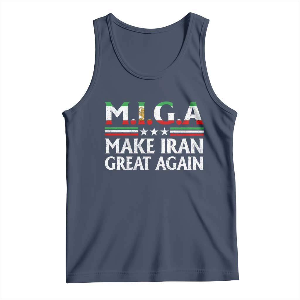 Make Iran Great Again Tank Top MIGA Emblem Of Iran Persian Lion Flag