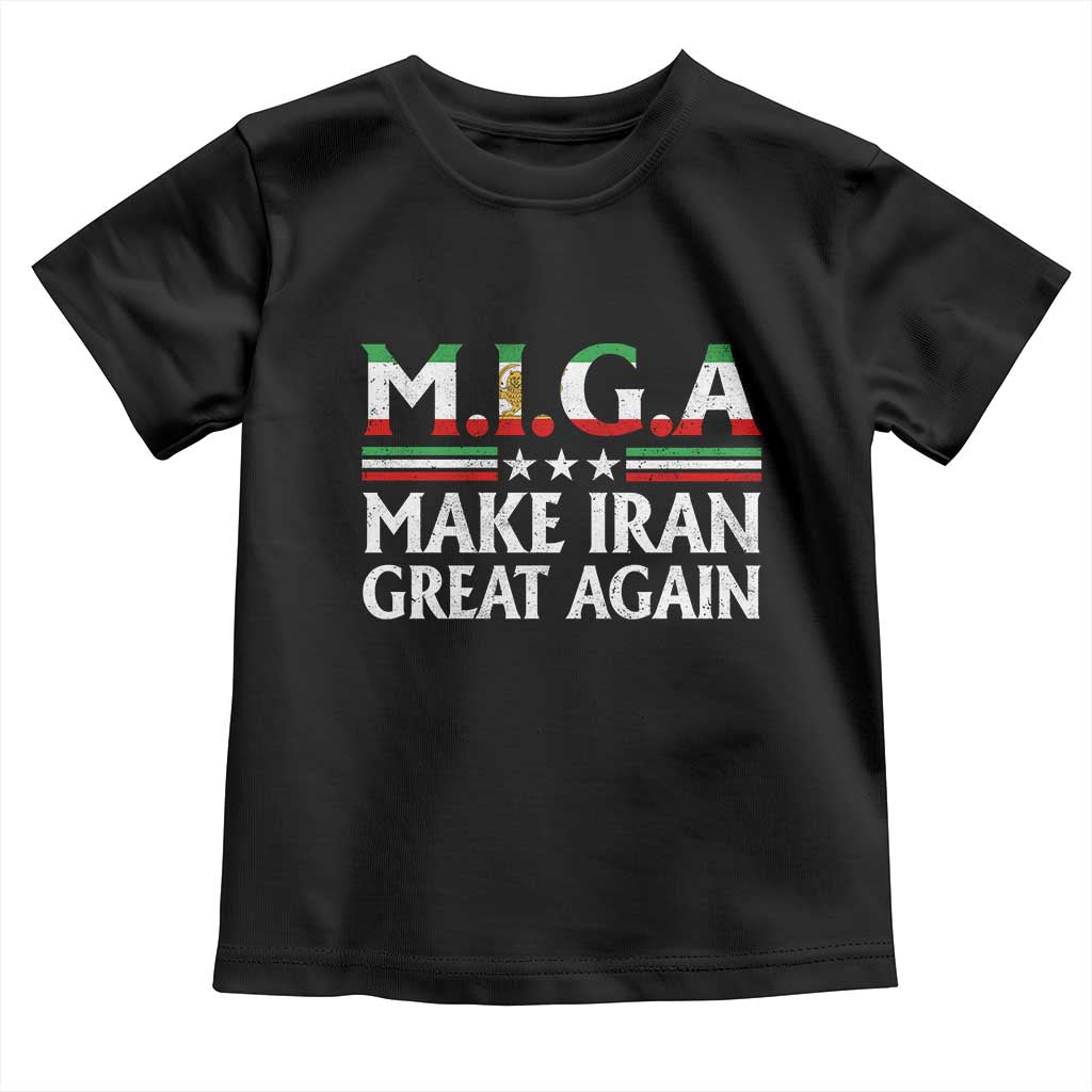 Make Iran Great Again Toddler T Shirt MIGA Emblem Of Iran Persian Lion Flag