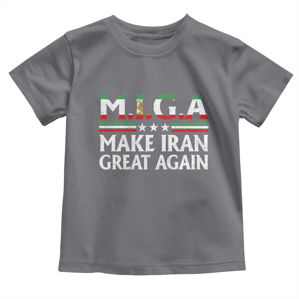 Make Iran Great Again Toddler T Shirt MIGA Emblem Of Iran Persian Lion Flag