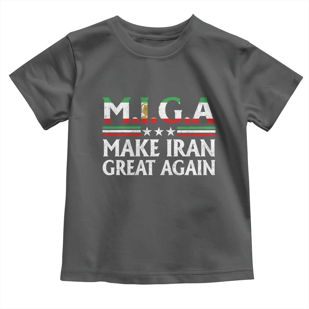 Make Iran Great Again Toddler T Shirt MIGA Emblem Of Iran Persian Lion Flag