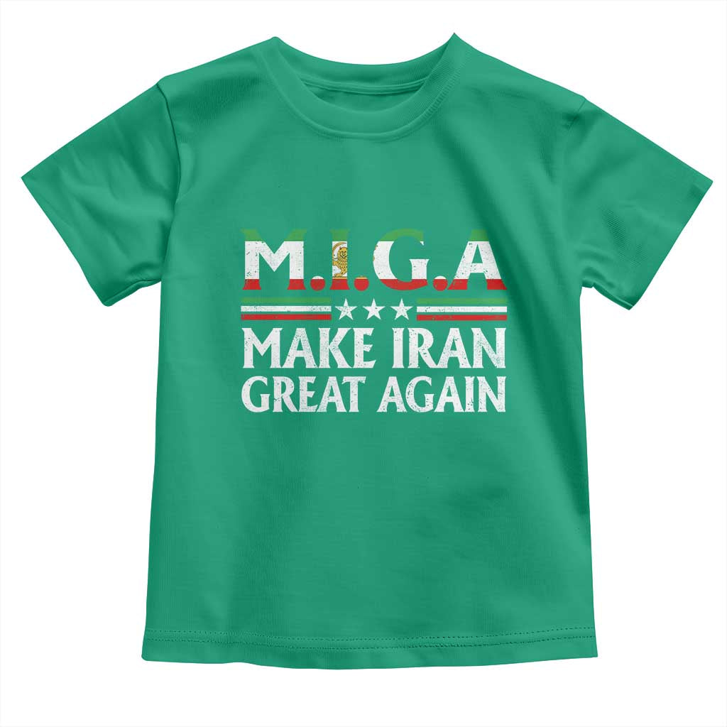 Make Iran Great Again Toddler T Shirt MIGA Emblem Of Iran Persian Lion Flag