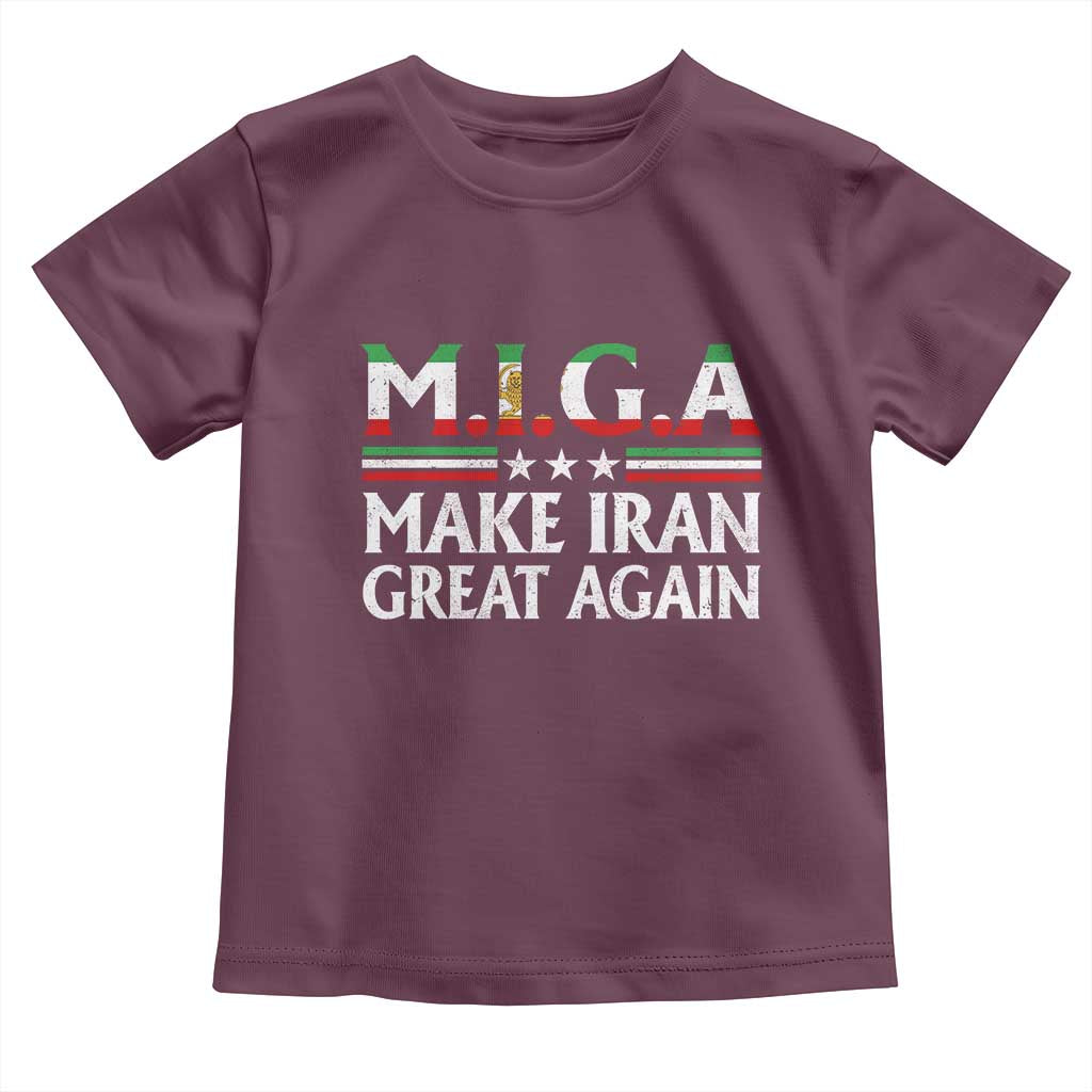 Make Iran Great Again Toddler T Shirt MIGA Emblem Of Iran Persian Lion Flag