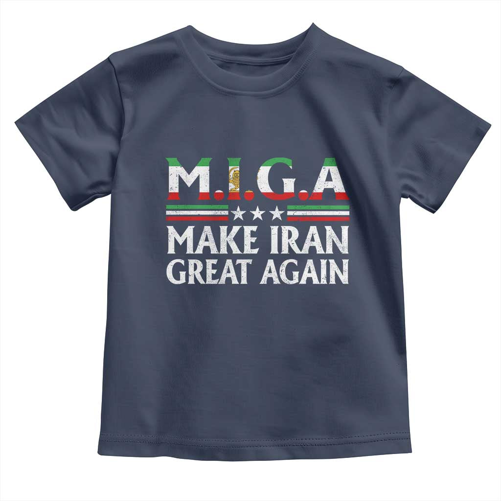 Make Iran Great Again Toddler T Shirt MIGA Emblem Of Iran Persian Lion Flag