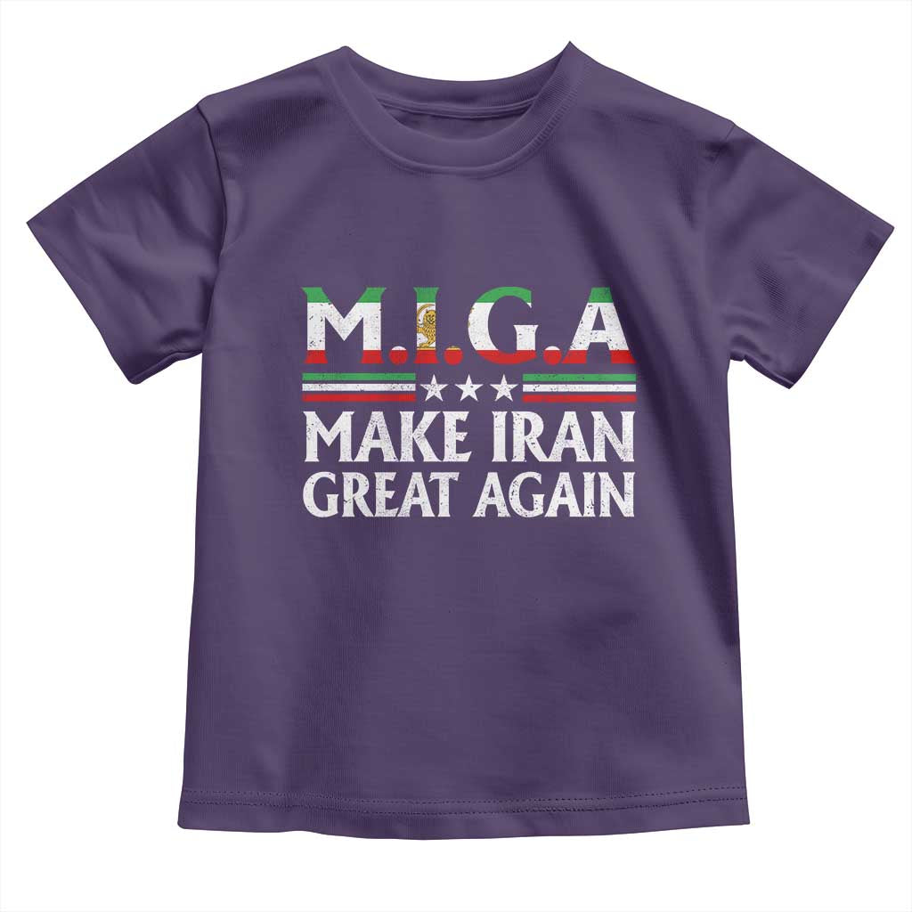Make Iran Great Again Toddler T Shirt MIGA Emblem Of Iran Persian Lion Flag