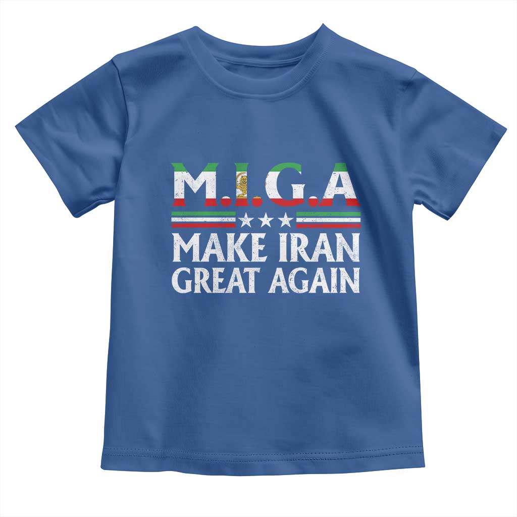 Make Iran Great Again Toddler T Shirt MIGA Emblem Of Iran Persian Lion Flag